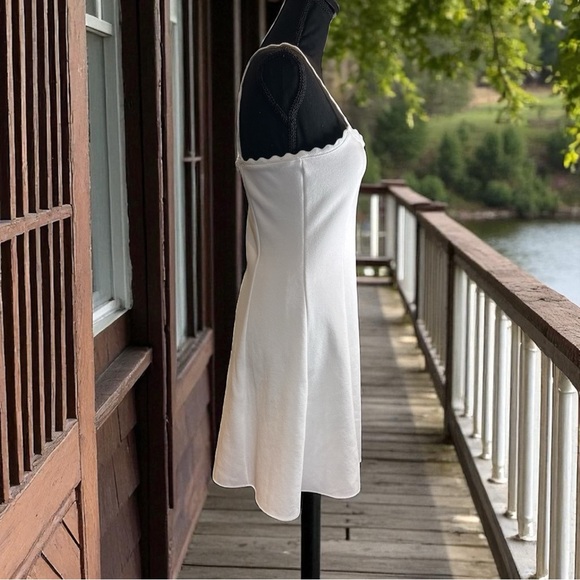 ZARA Short A-Line Stretch Knit Dress Spaghetti Strap White Size Medium– NWT - Picture 6 of 12